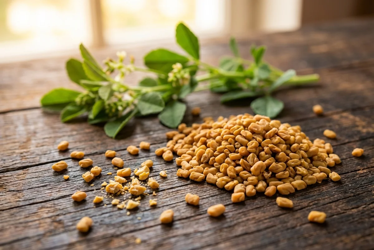 Fenugreek seeds close-up photo